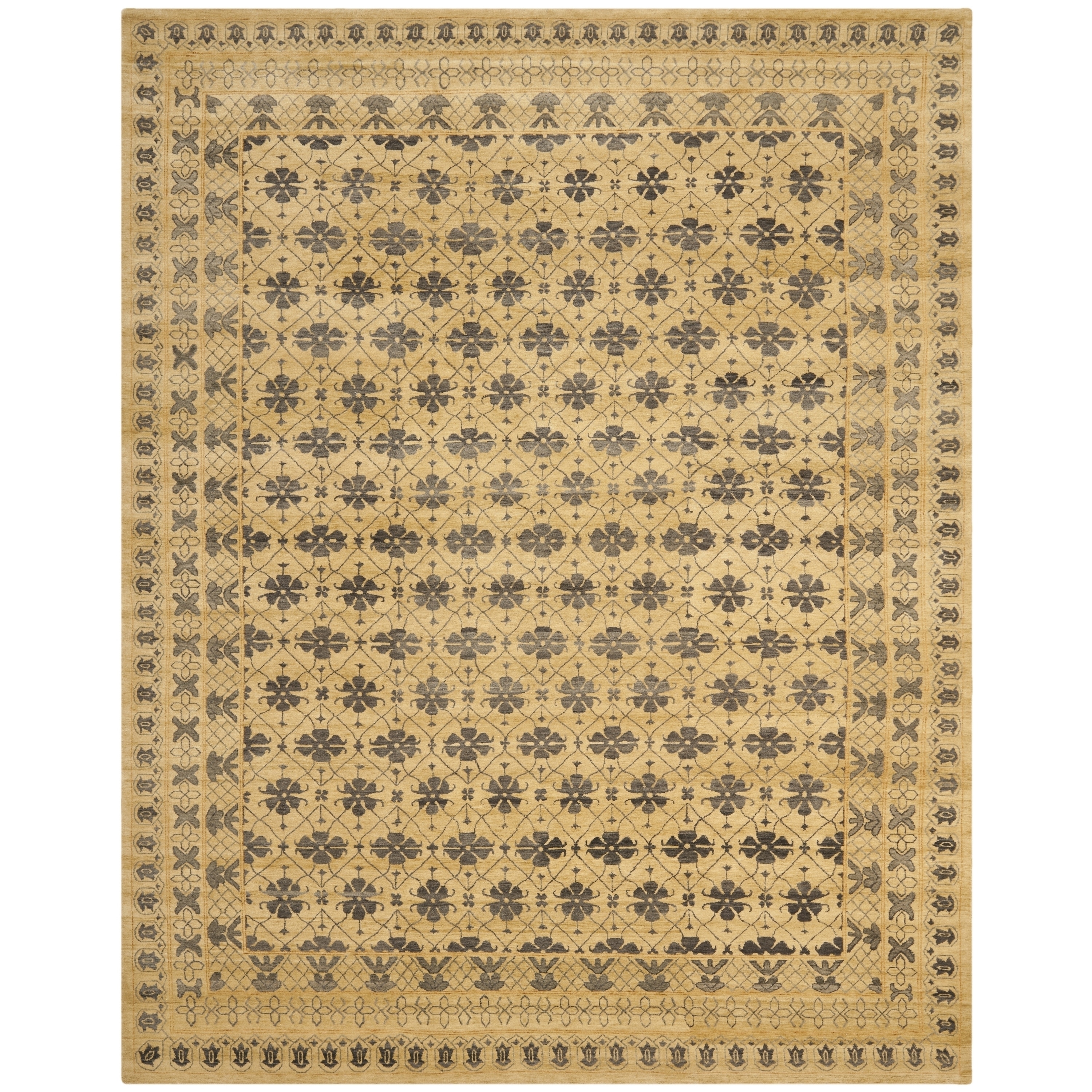 Safavieh Hand knotted Marrakech Ivory/ Blue Wool Rug (6 X 9)