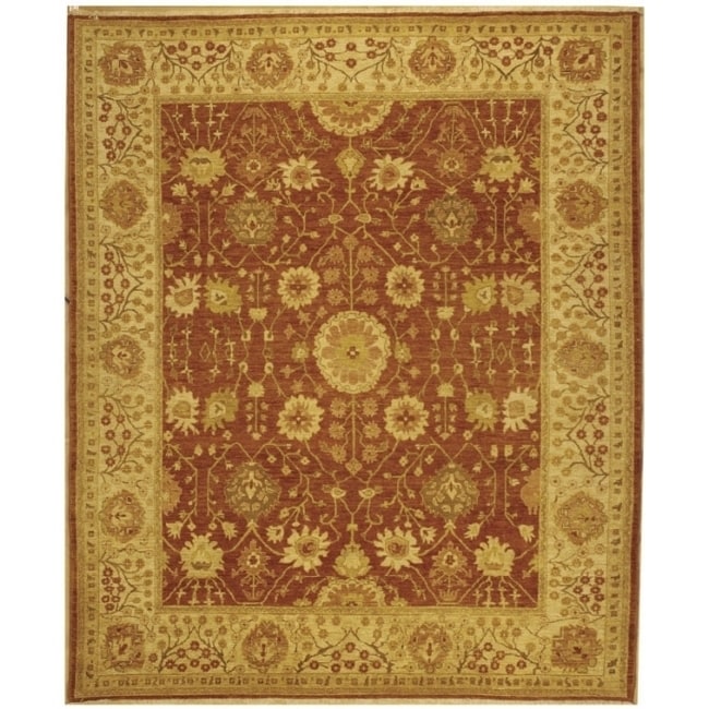 Safavieh Hand knotted Peshawar Vegetable Dye Rust/ Lemon Wool Rug (5 X 8)