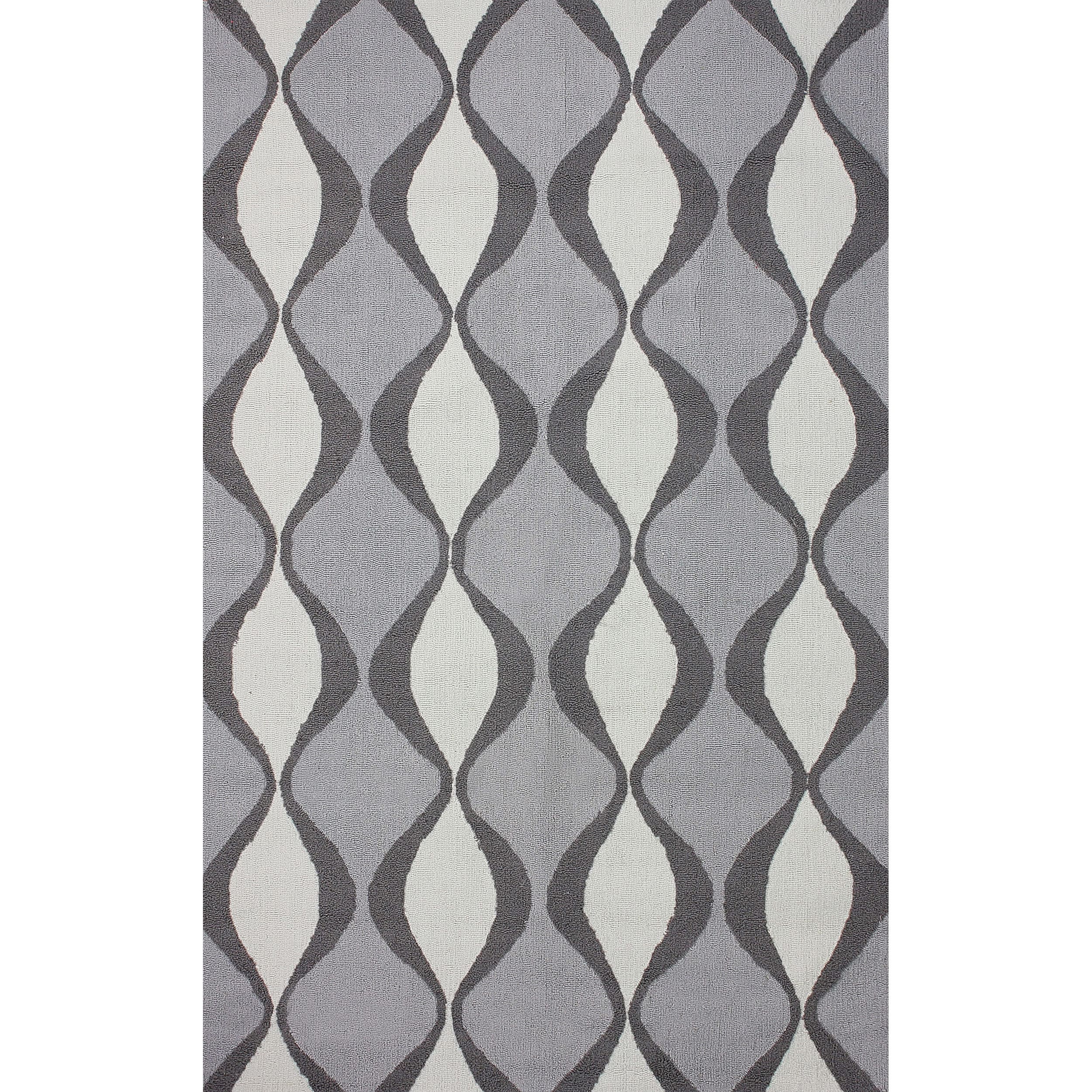 Nuloom Hand hooked Indoor/ Outdoor Trellis Grey Rug (7 6 X 9 6)