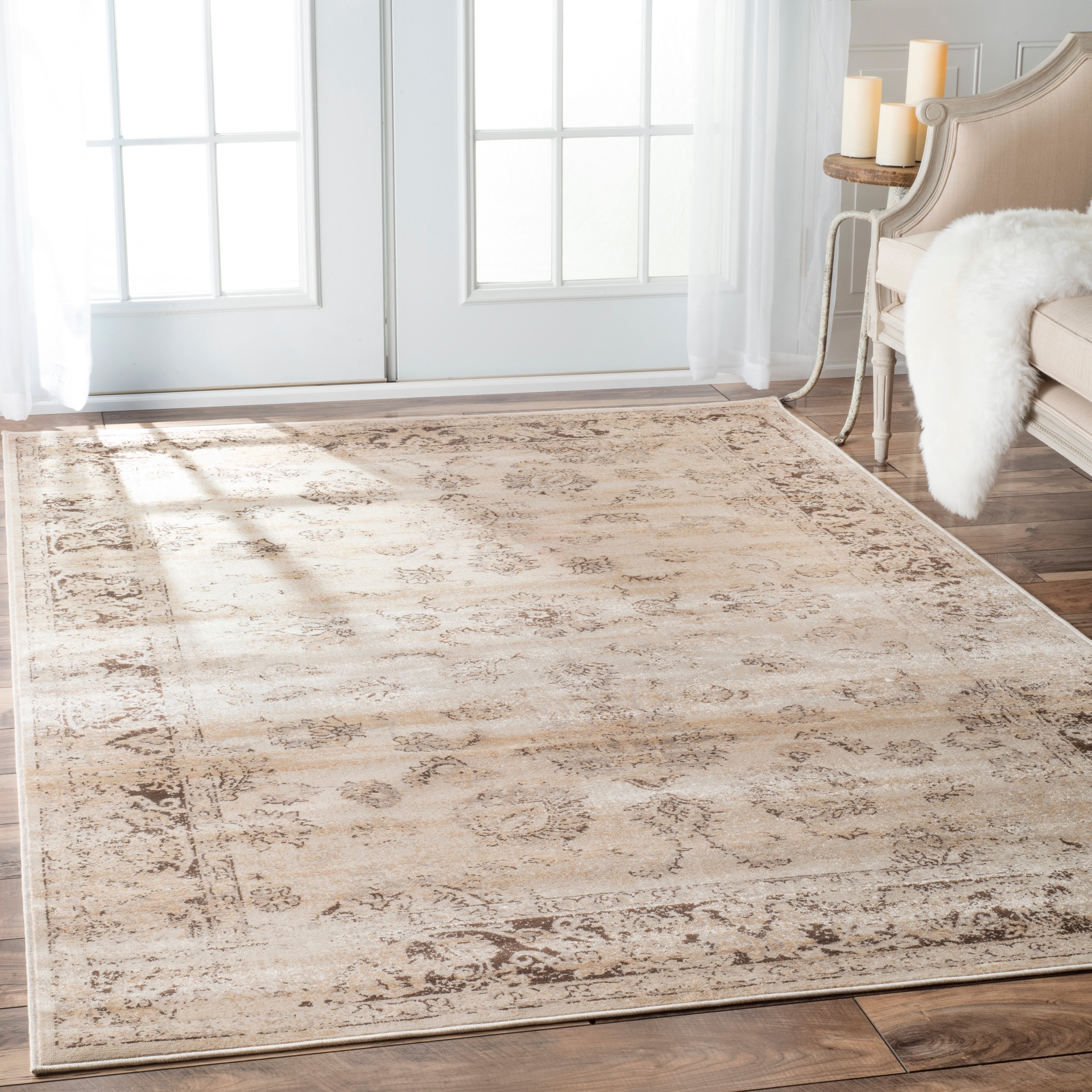 Nuloom Oriental Vintage Viscose Ashton Natural Rug (96 X 1210)