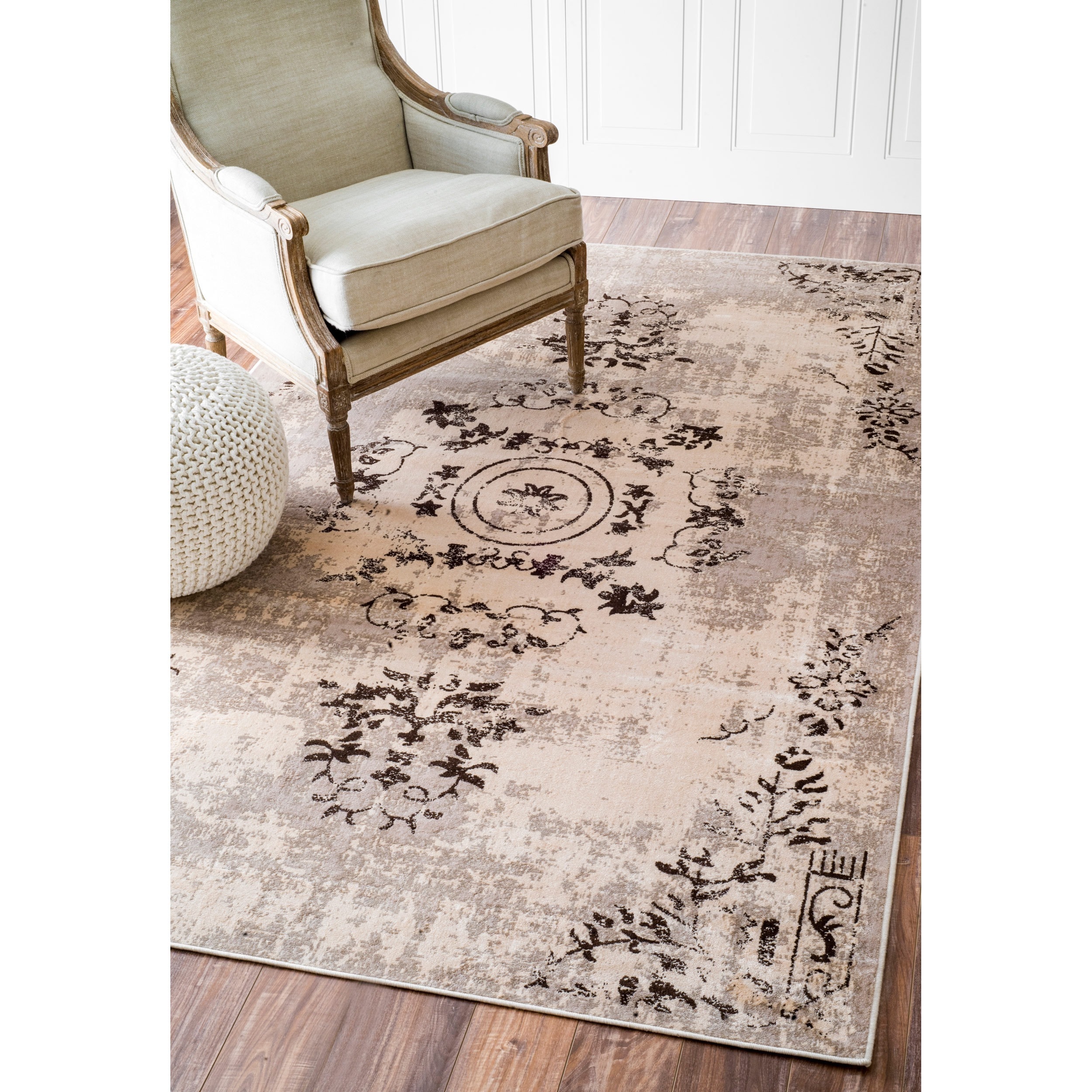 Nuloom Oriental Vintage Viscose Ashton Ivory Rug (96 X 1210)