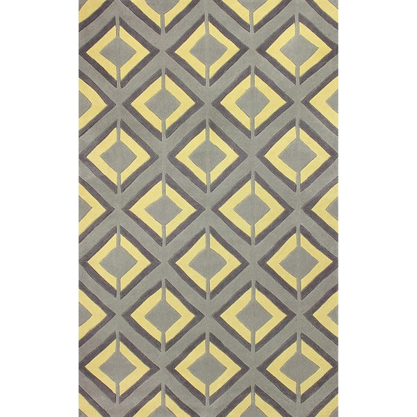 nuLOOM Hand tufted Lucile Trellis Yellow Rug (5 x 8)