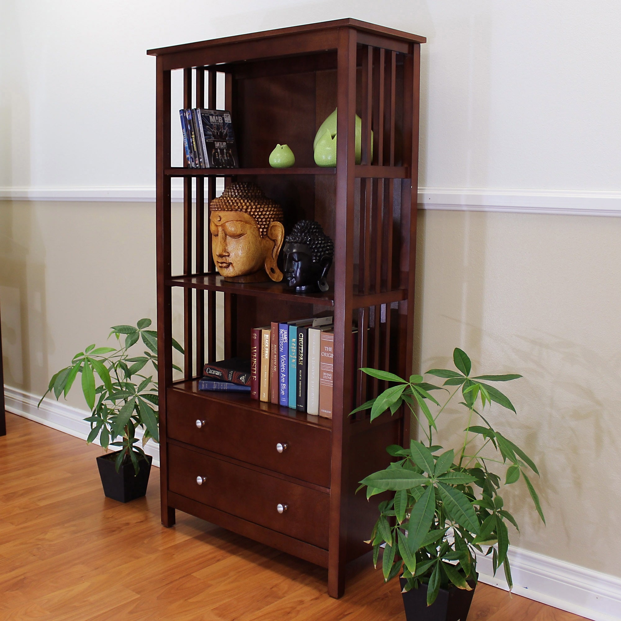 Hollydale Large 2 drawer Chestnut Bookcase