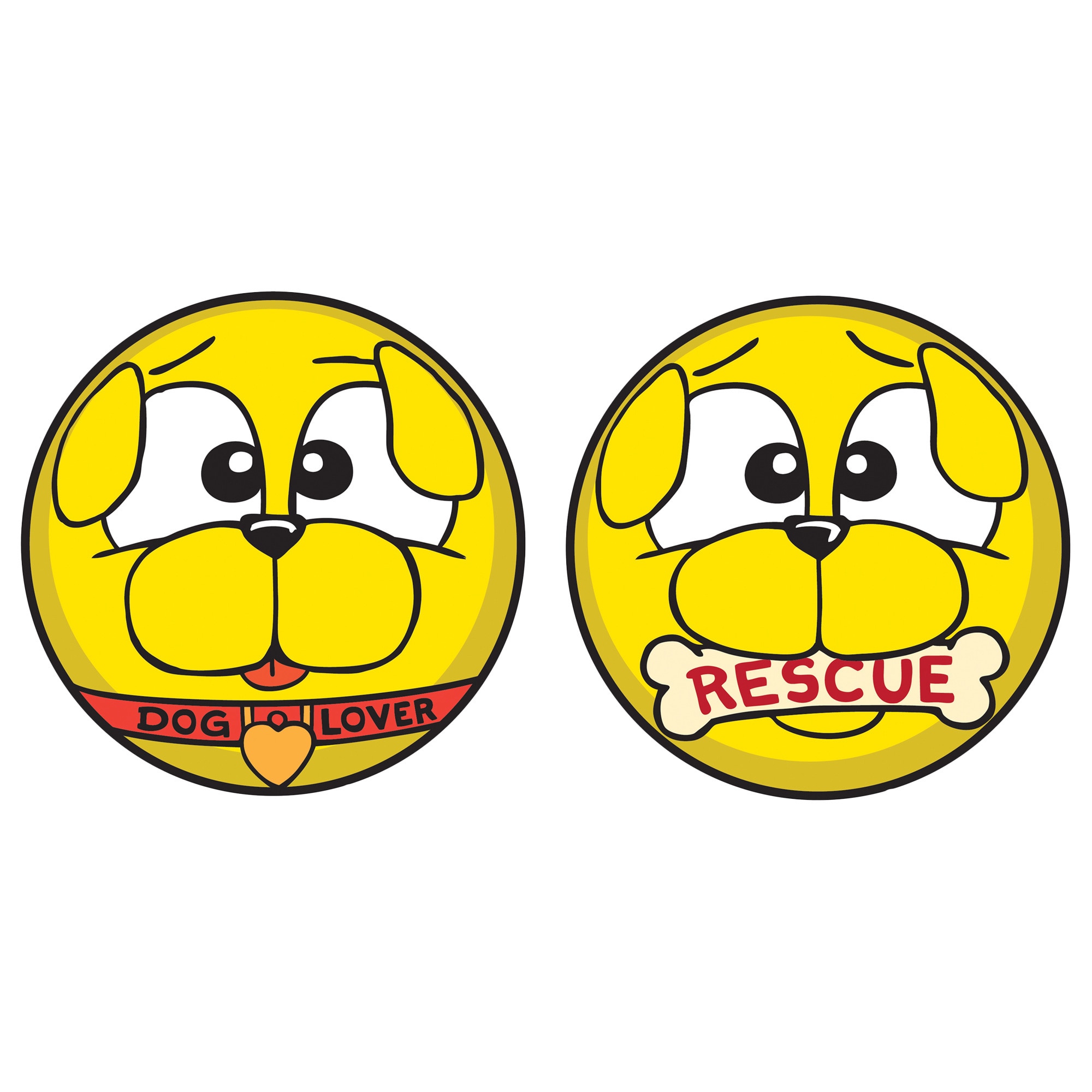 Motocons Dog Lovers Pack 2 piece Car Magnet Set