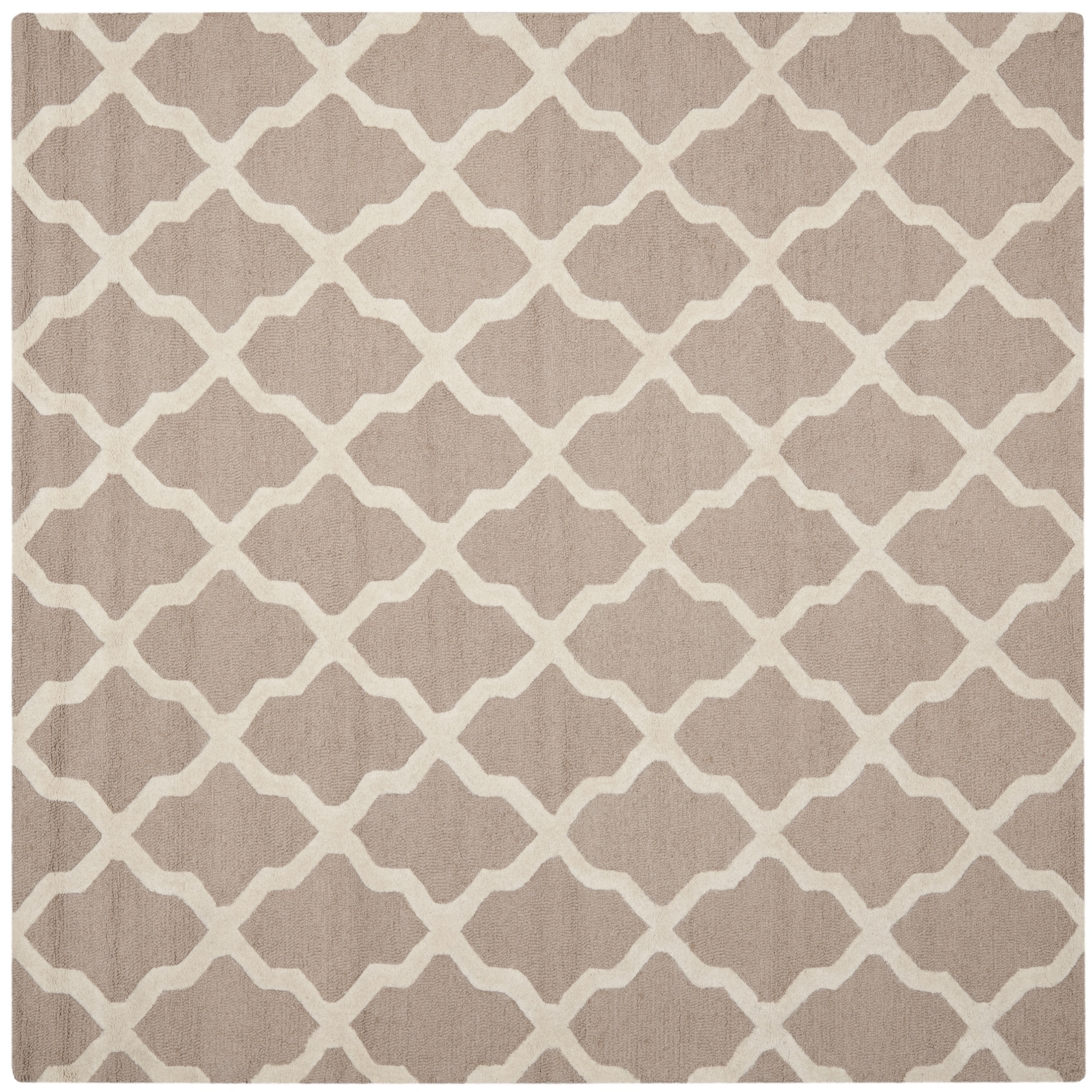 Safavieh Handmade Moroccan Cambridge Beige/ Ivory Wool Rug (4 Square)