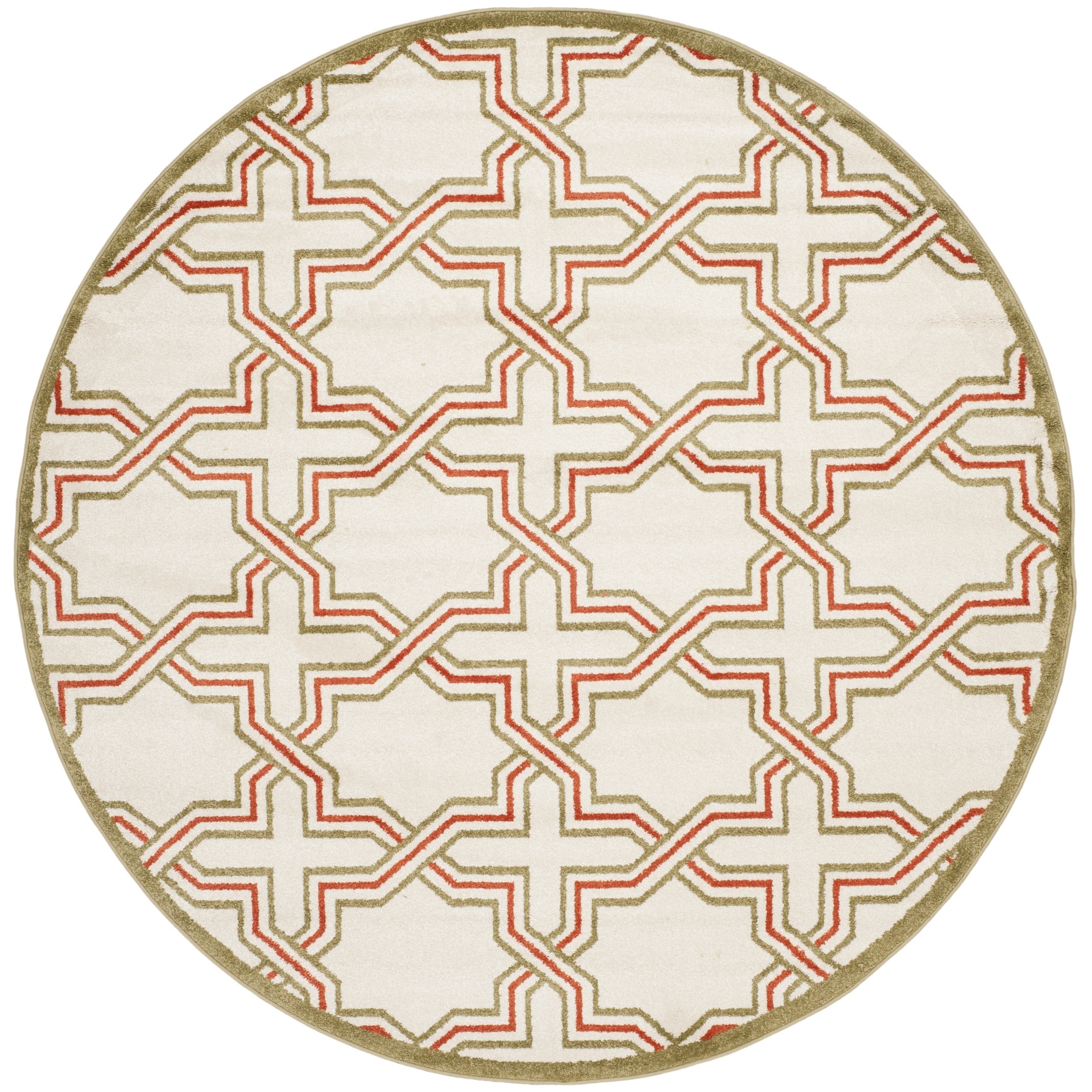 Safavieh Amherst Ivory/ Light Green Rug (7 Round)