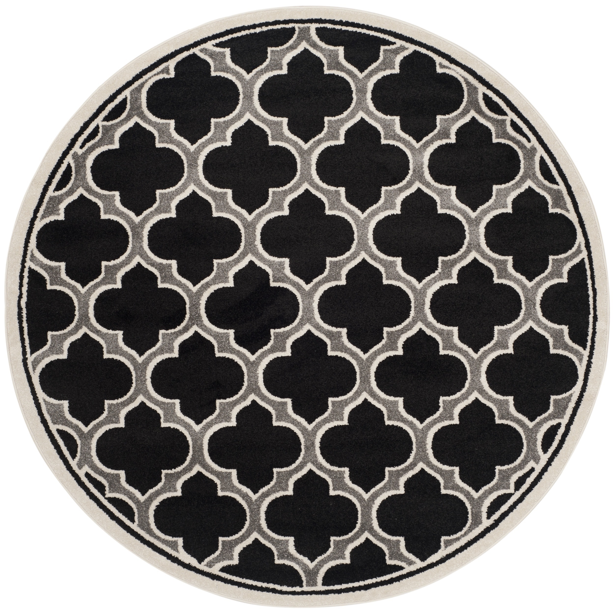 Safavieh Amherst Anthracite/ Ivory Rug (7 Round)