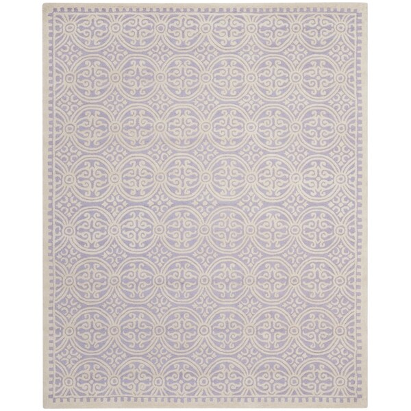 Safavieh Handmade Cambridge Moroccan Lavender/ Ivory Rug - 7'6" x 9'6"