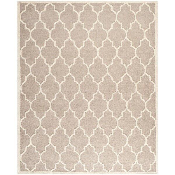 Safavieh Handmade Moroccan Cambridge Beige/ Ivory Wool Rug - 10' x 14'