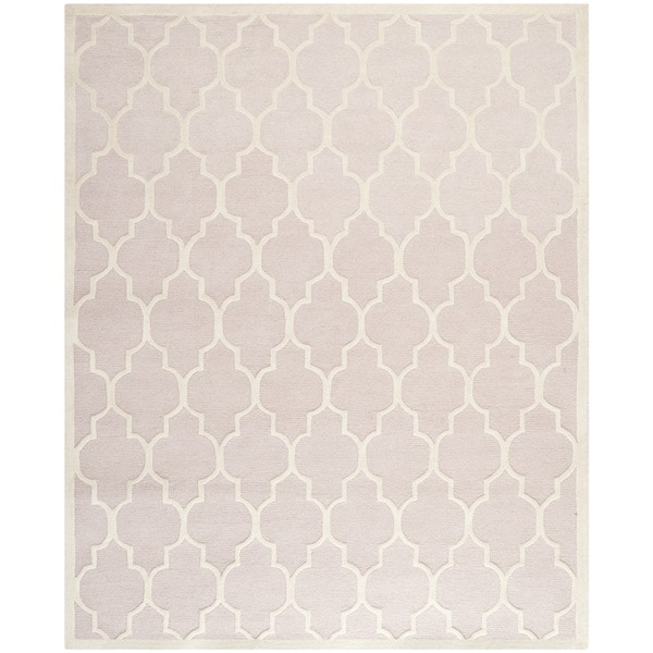 Safavieh Handmade Moroccan Cambridge Light Pink/ Ivory Wool Rug - 7'6 x 9'6