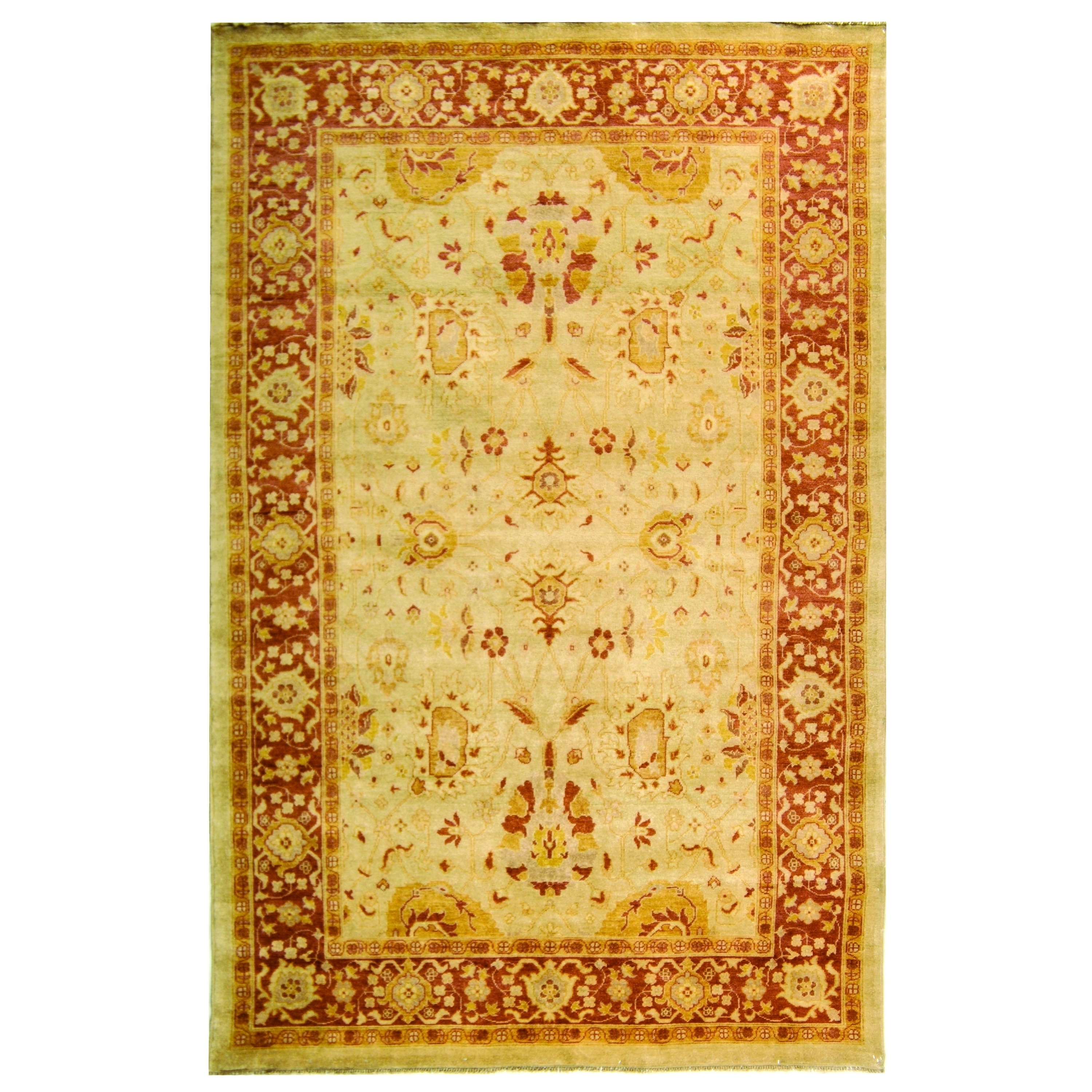 Safavieh Hand knotted Samarkand Ivory/ Rust Wool Rug (6 X 9)