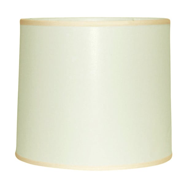 Crown Lighting Large Off-white Linen Modified Drum Lampshade