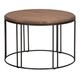 preview thumbnail 3 of 2, Burnham Reclaimed Wood and Iron Round Coffee Table by Kosas Home