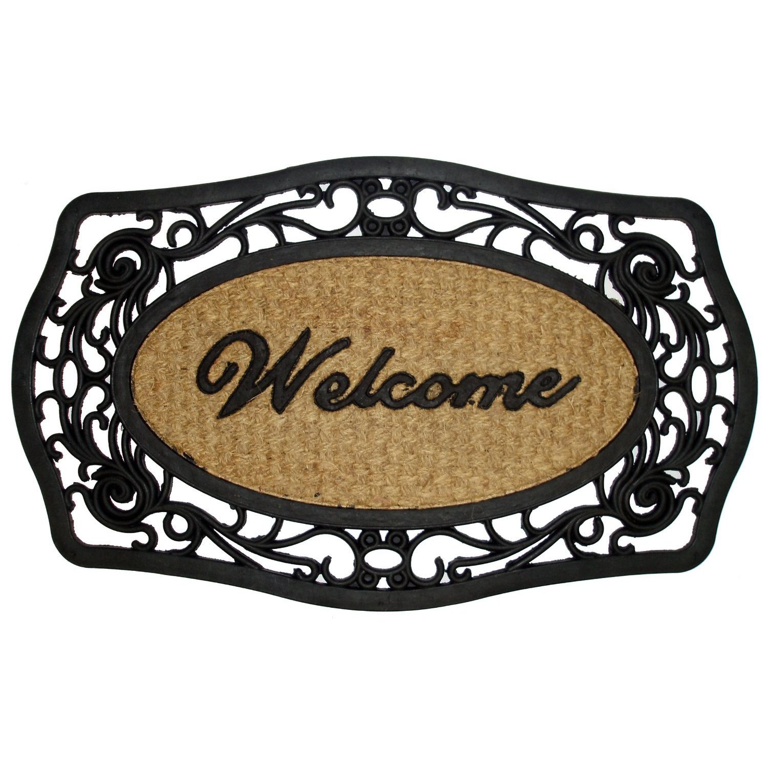 Celebration Welcome Rubber/ Coir Outdoor Mat