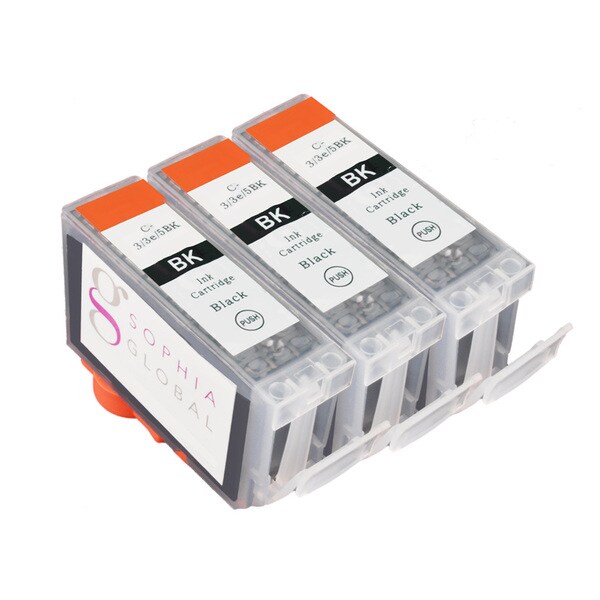 Sophia Global Compatible Ink Cartridge Replacement for Canon BCI-3e (3 Black)