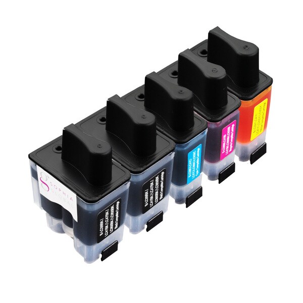Sophia Global Compatible Ink Cartridge Replacement for Brother LC41 (2 Black, 1 Cyan, 1 Magenta, 1 Yellow)