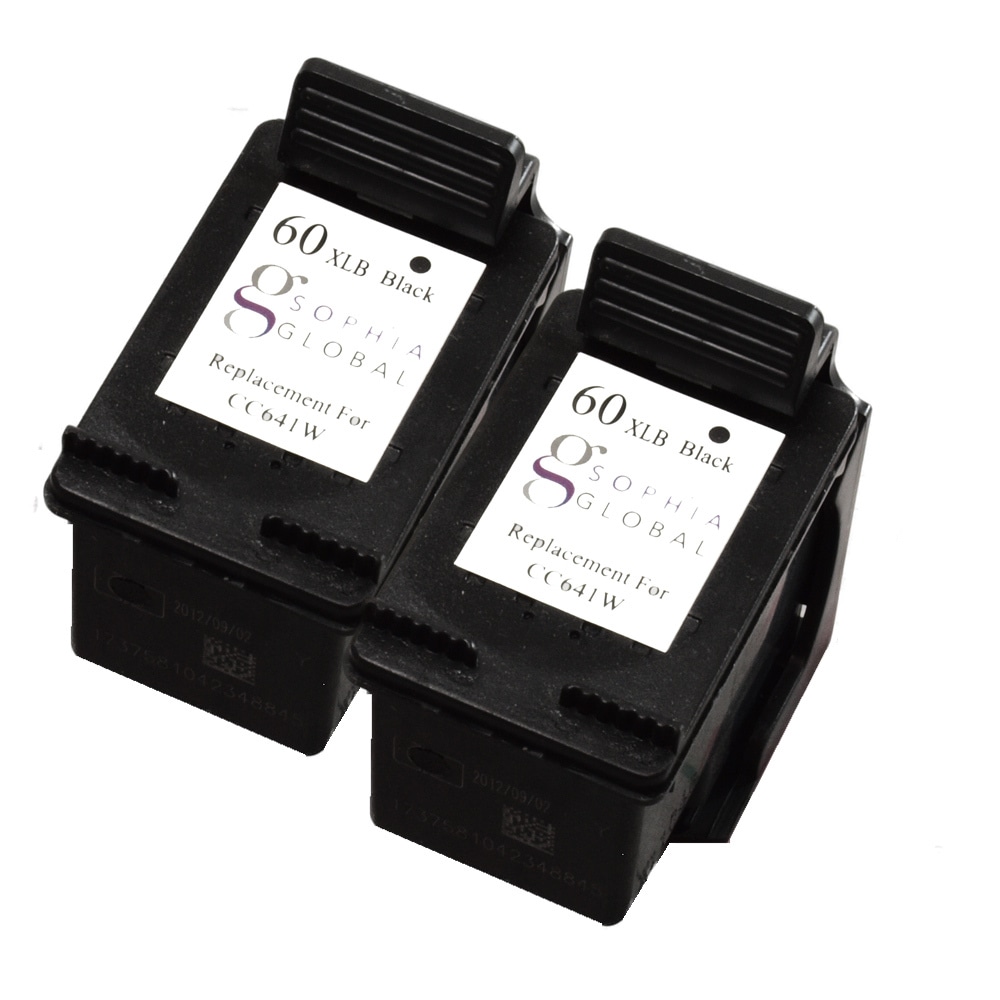 Sophia Global Remanufactured Ink Cartridge Replacement For Hp 60xl (2 Black) (2 BlackPrint yield Up to 600 pages per cartridgeModel SG2eaHP60XLBPack of 2We cannot accept returns on this product. )