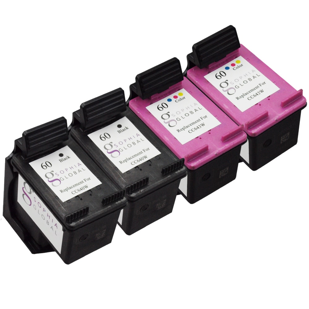 Sophia Global Remanufactured Ink Cartridge Replacement For Hp 60 (2 Black, 2 Color)