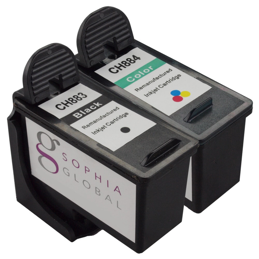 Sophia Global Remanufactured Ink Cartridge Replacement For Dell Ch883 And Ch884 Series 7 (1 Black, 1 Color)