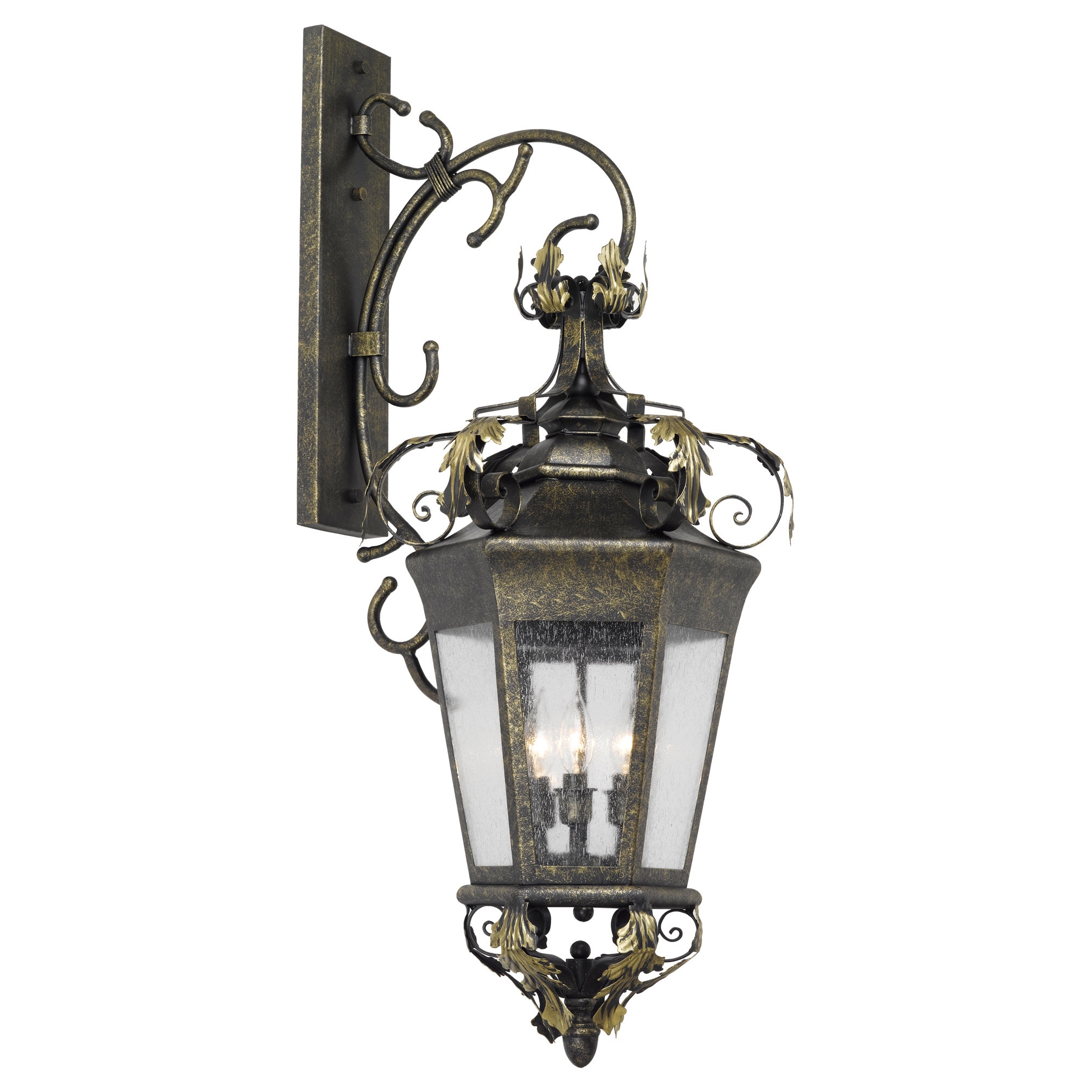 Coronado 3 light Traditional Castle Bronze Outdoor Wall Sconce