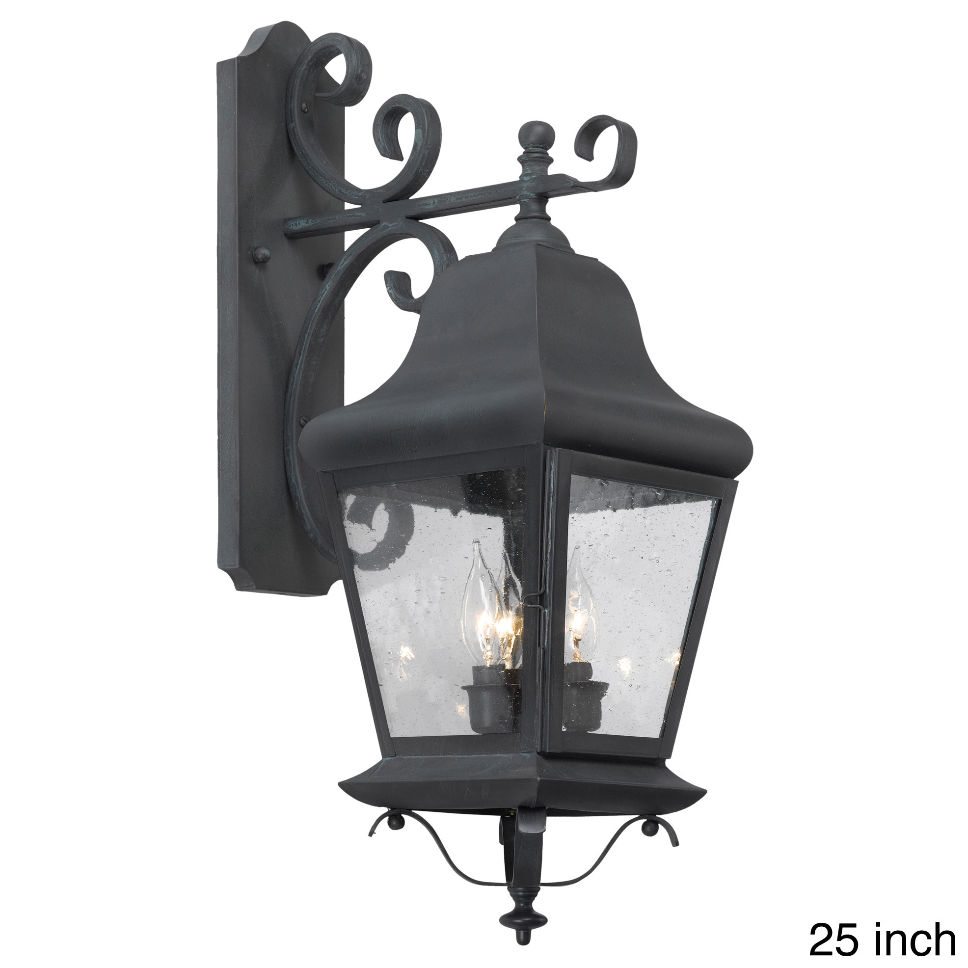 Belmont 3 light Charcoal Outdoor Wall Sconce