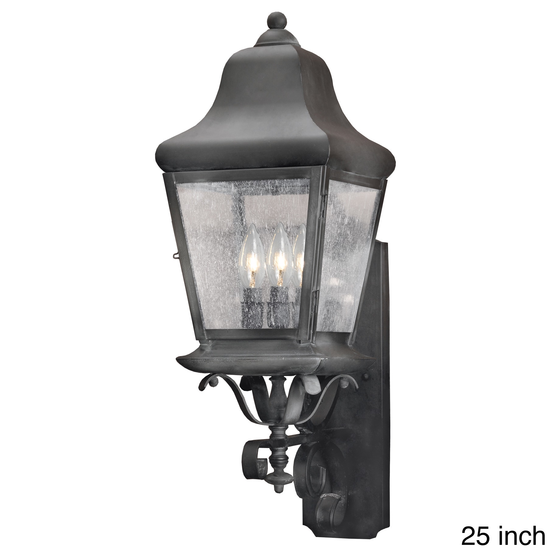 Belmont 3 light Charcoal Outdoor Wall Sconce