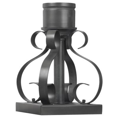 Matte Charcoal Outdoor Scroll Pier Base