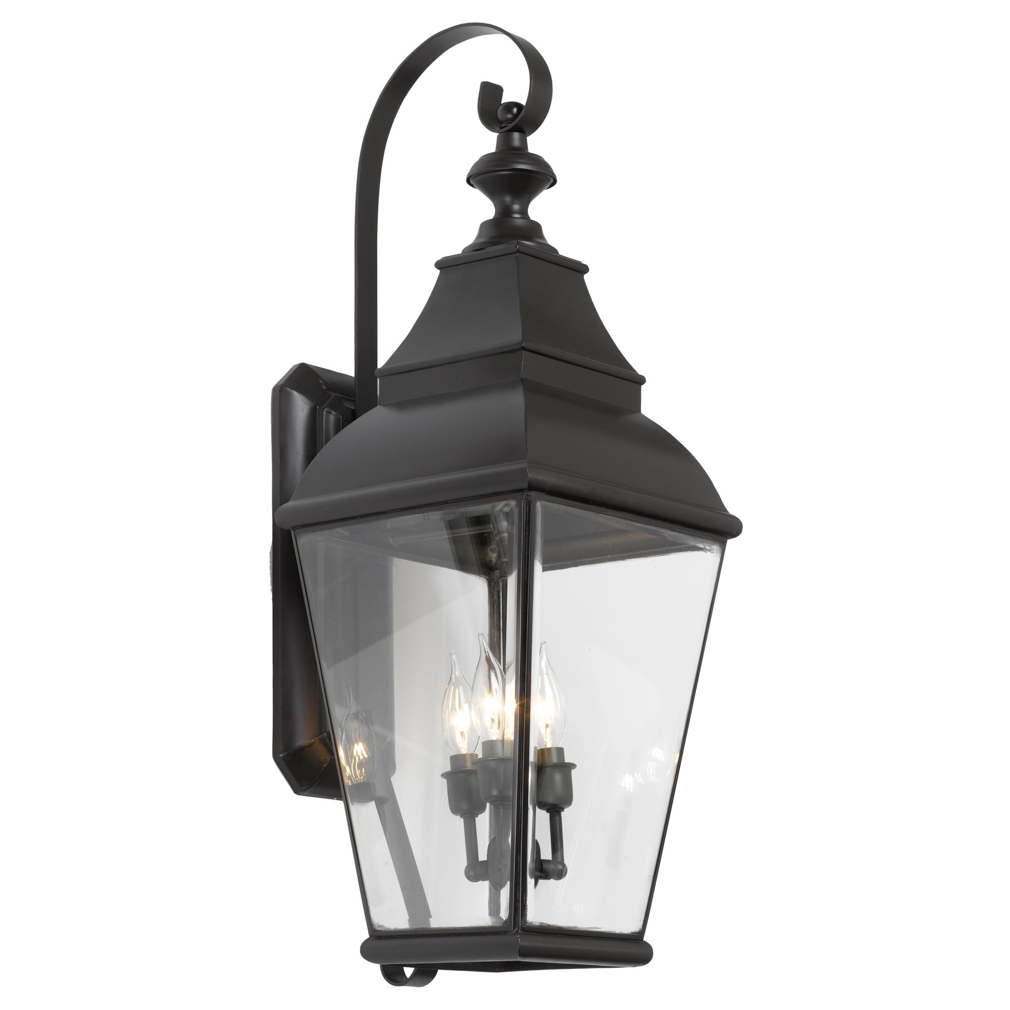 Bristol 3 light Charcoal Outdoor Wall Lantern