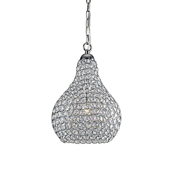 light Pear shaped Chrome/ Crystal Contemporary Chandelier