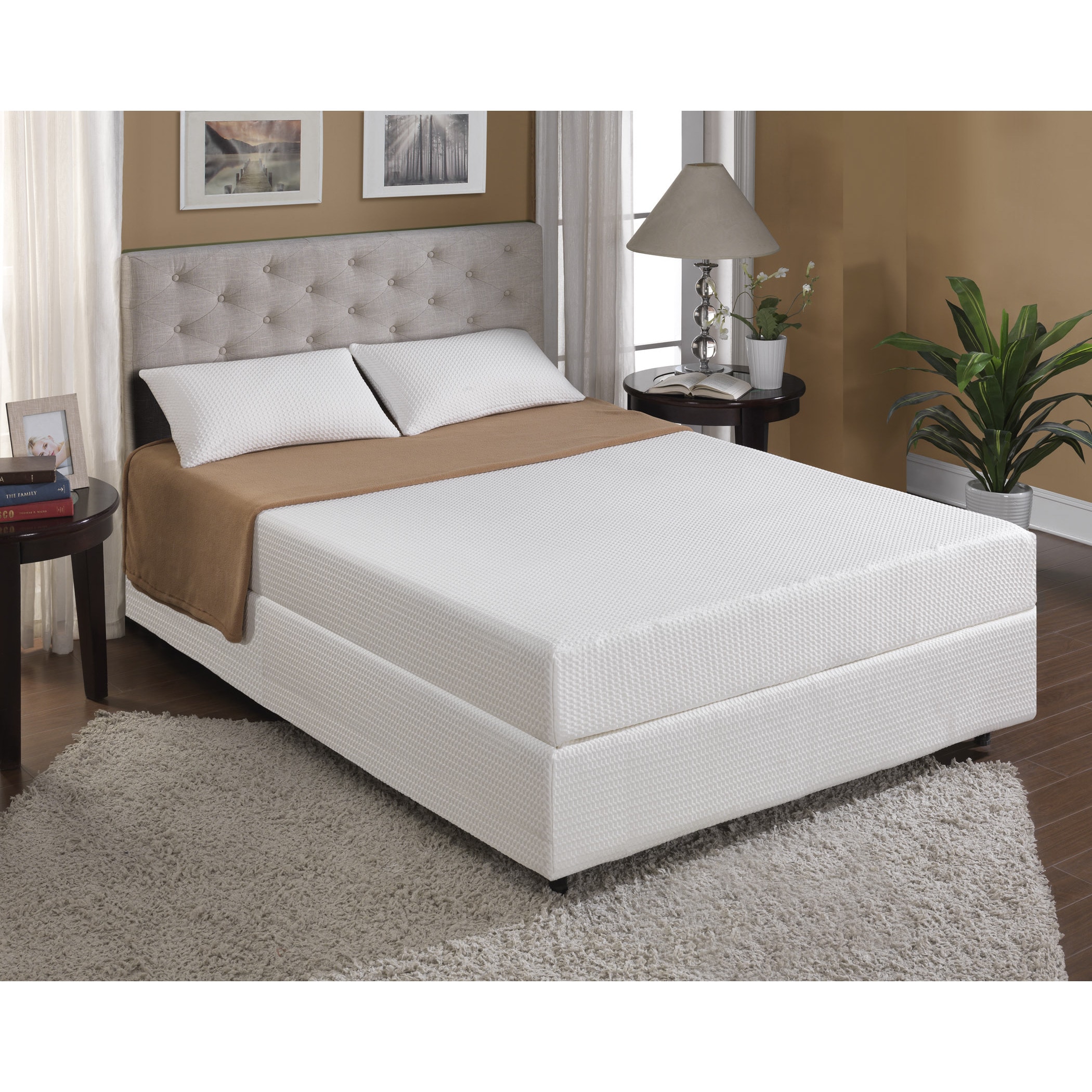 Cool Jewel Twilight 8 inch Full size Cooling Gel Memory Foam Mattress (FullConstruction 1 inch of cooling gel infused visco memory foam (4 pound), 1 inch of cooling, open cell visco memory foam (3 pound), two inches of PU foam for comfort (1.875 pound), 