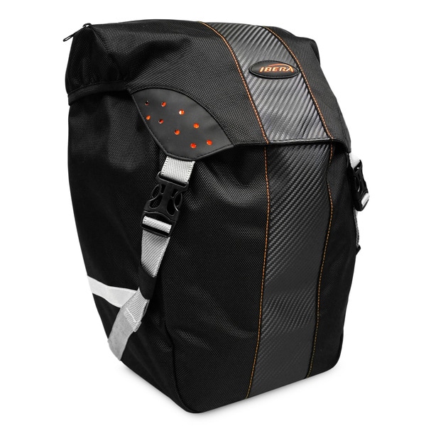Pair , Ibera Bicycle Bag Pakrak Clip-On Quick-Release All Weather Bike Panniers