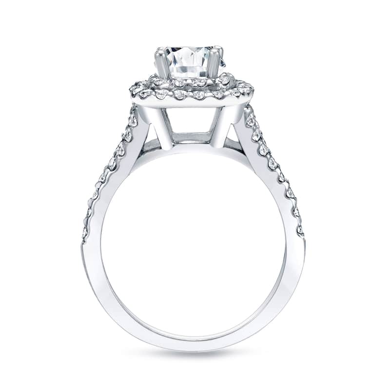 Auriya 14k Gold 1 1/4ctw Cushion-cut Halo Diamond Engagement Ring (H-I, SI1-SI2)