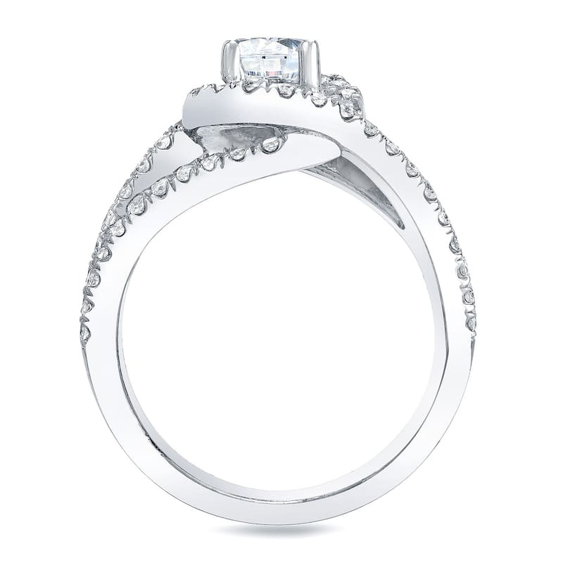 Auriya 14k Gold 1 1/4cttw Modern Halo Diamond Engagement Ring (H-I, SI1-SI2)