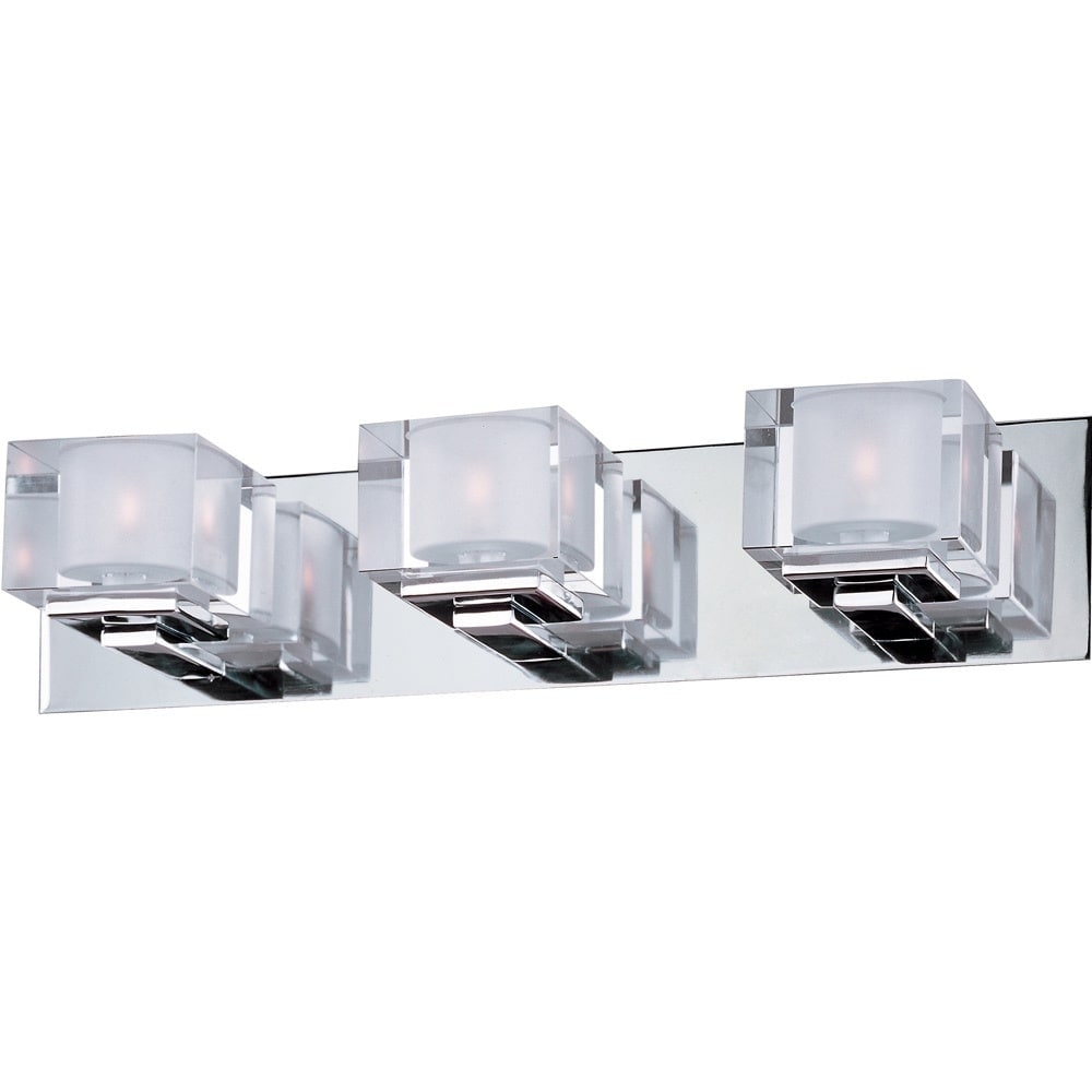 Cubic 3 light Chrome Vanity Fixture