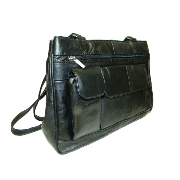 Shop Hollywood Tag New Zealand Lambskin Leather Shoulder Bag - Free Shipping Today - Overstock ...