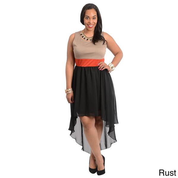 Shop Stanzino Women S Plus Size Colorblocked High Low Dress