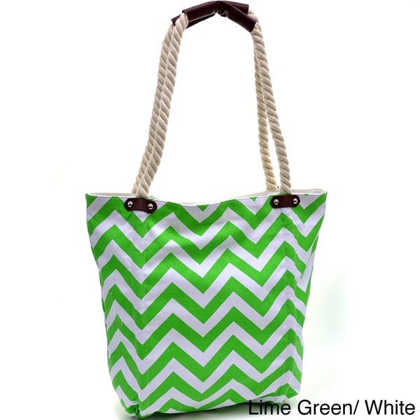 Large Chevron Canvas Tote Bag Tote Bags