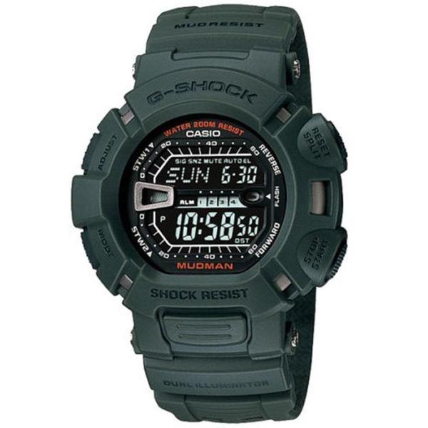 casio green digital watch