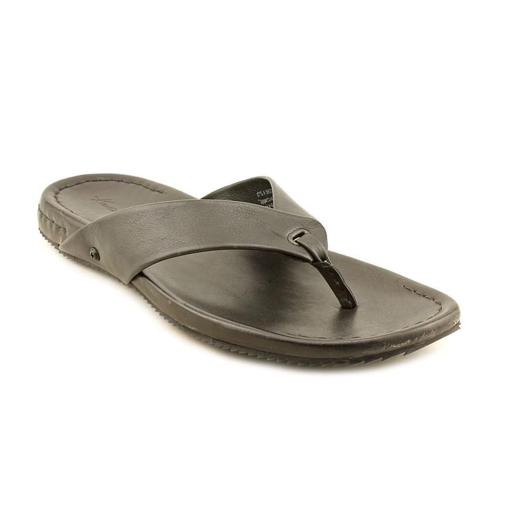 mens leather flip flops size 12