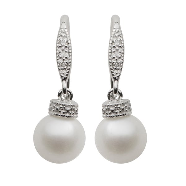 Pearls For You Sterling Silver White Freshwater Button & Drop Pearl