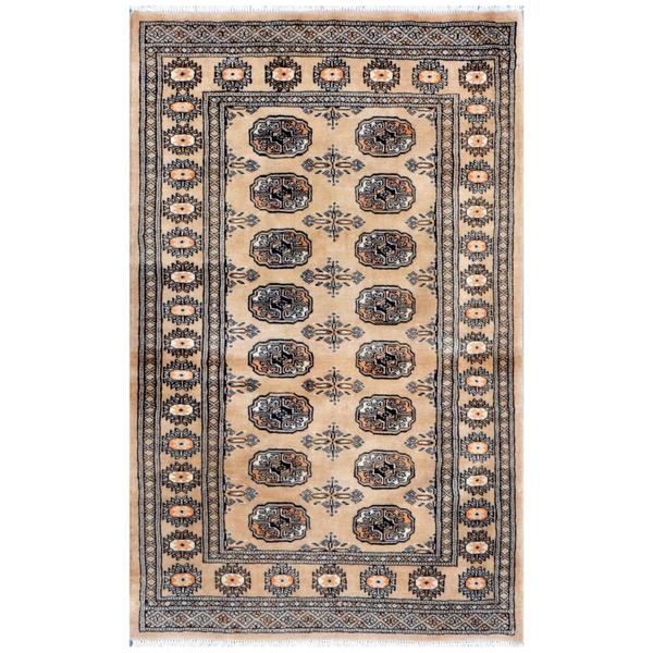 Wool orders Beige Rug 2' X 3' Persian Hand Knotted Bokhara Oriental Small One of A Kind Carpet