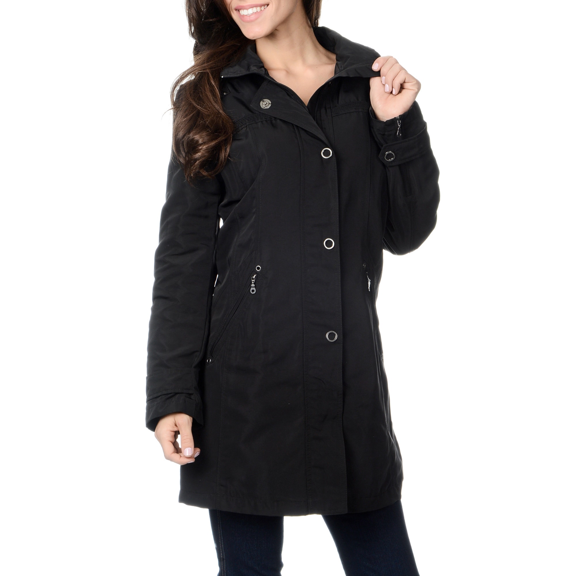 Nuage Nuage Womens Black Bengaline Anorak Black Size S (4  6)