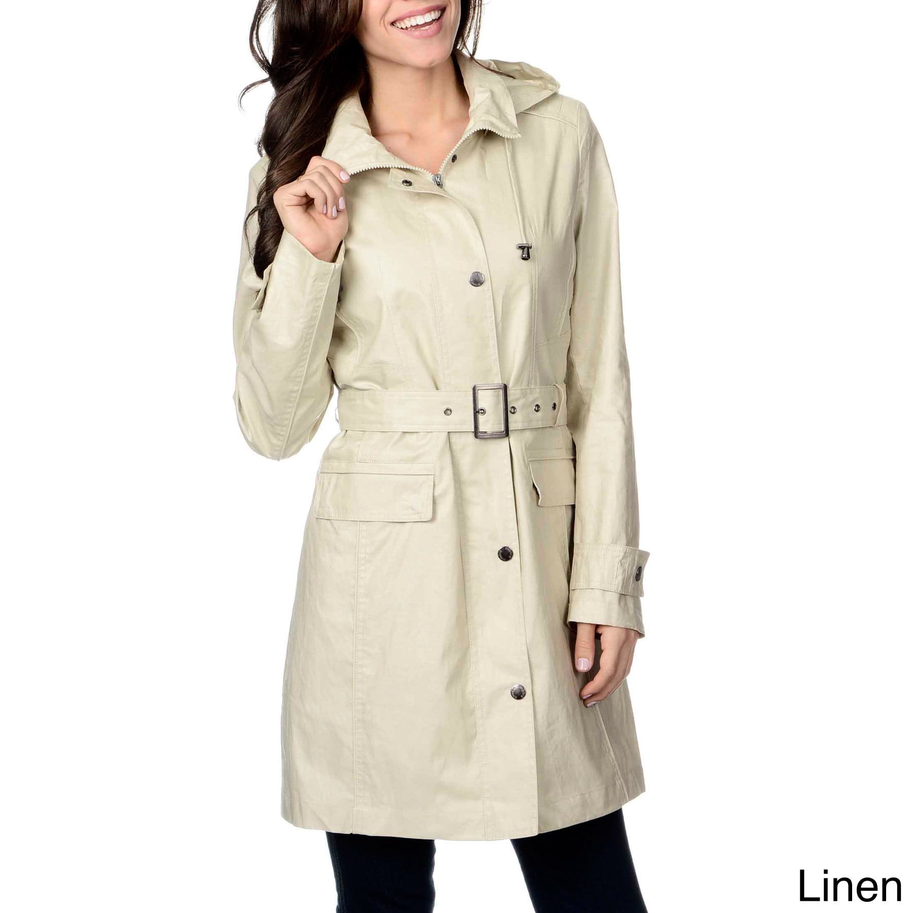 Nuage Nuage Womens Austin Belted Short Coat Beige Size S (4  6)