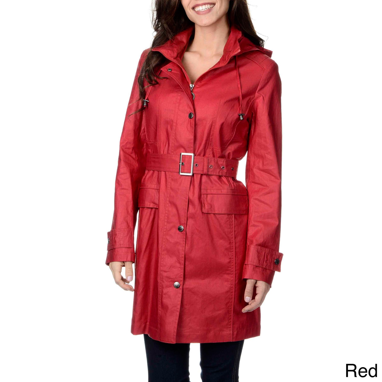 Nuage Nuage Womens Austin Belted Short Coat Red Size S (4  6)