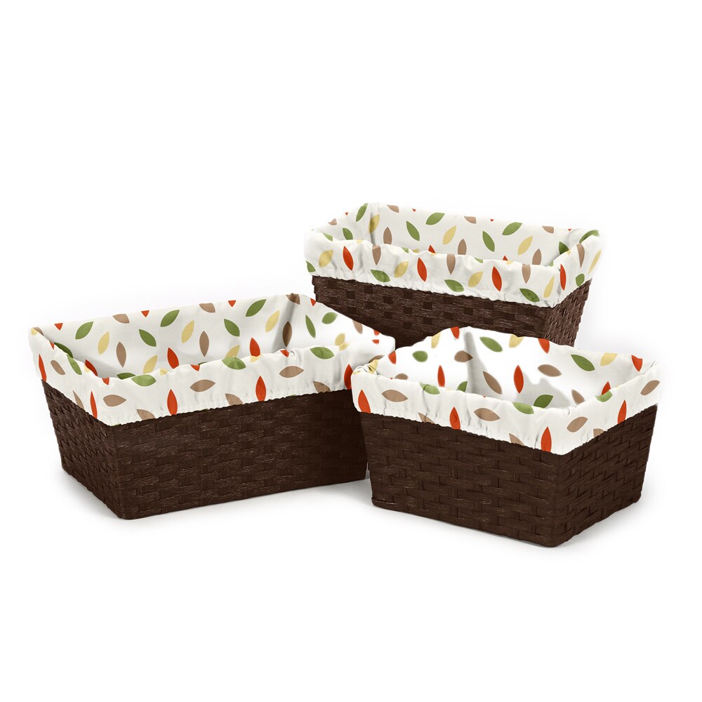 Sweet Jojo Designs Forest Friends Leaf Print Basket Liners (set Of 3) (Multi colorFits baskets from 6 inches x 8 inches to 12 inches x 16 inchesIncludes Three (3) linersBaskets not includedGender UnisexMaterials 100 percent cottonDimensions 26.5 inche