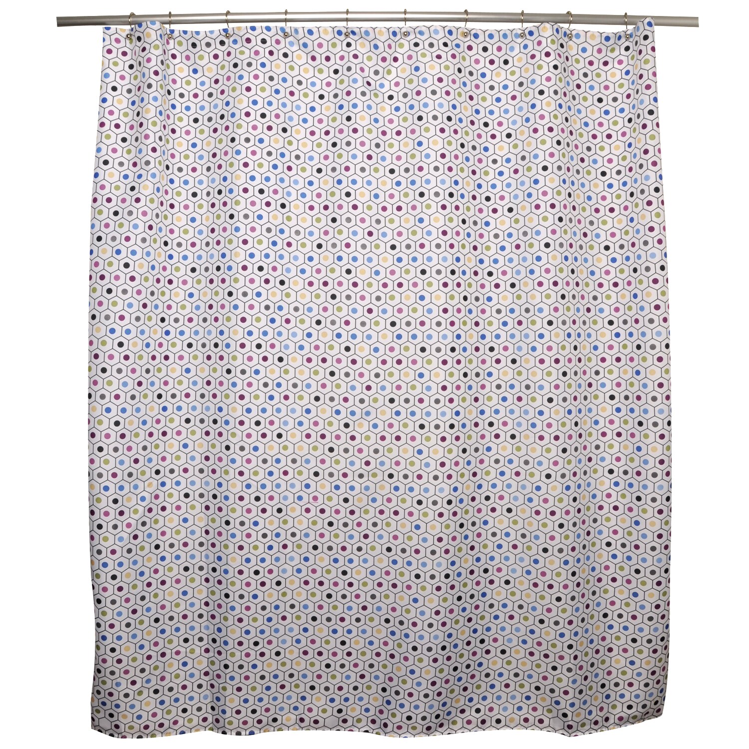 Elodie Dots/ Hexagons Shower Curtain
