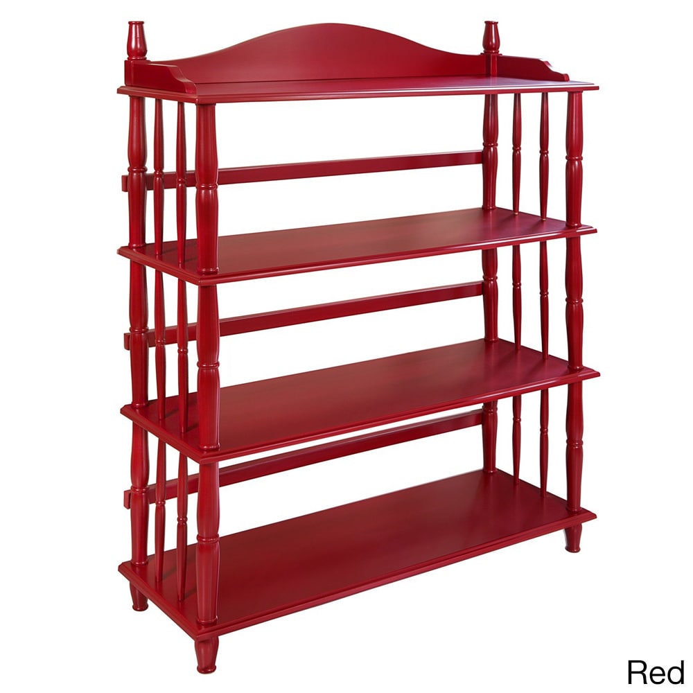 Daysha 4 shelf Spindle Leg Bookcase