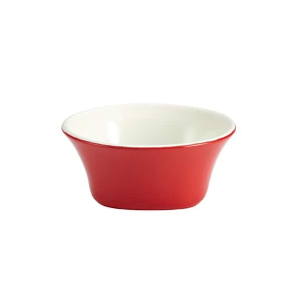 Rachael Ray 2-Piece Ceramic Mixing Bowl Set, Red