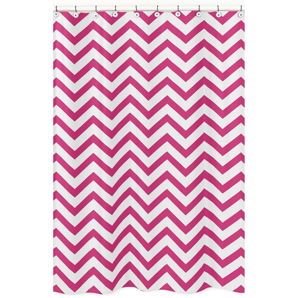 Sweet Jojo Designs Hot Pink/ White Chevron Zigzag Shower Curtain (Pink/whiteMaterials Brushed microfiberDimensions 72 inches x 72 inches longCare instructions Machine washableThe digital images we display have the most accurate color possible. However,