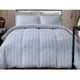 preview thumbnail 2 of 4, Hotel Grand Damask Stripe 800 Thread Count Cotton Rich Down Alternative Comforter Blue - King